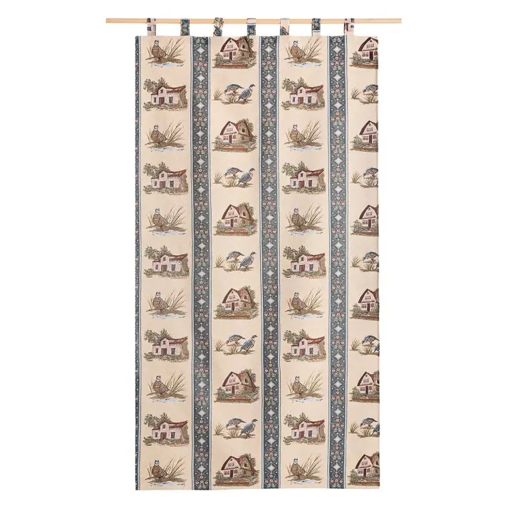 Lanovenanube - Cortina alpujarreña con trabillas CASAS Nº6 de 140x260 cm, Cortina de puerta exterior - 1
