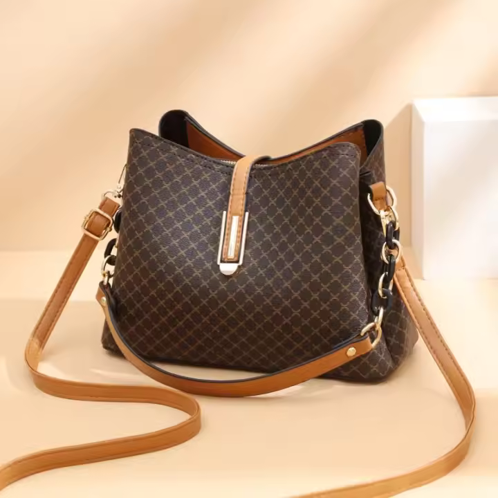 Bolso De Hombro Mujer Yogodlns Moda PU Cuero Bolsa Designer Flap Satchel Bolsa Cruzada Versátil Estilo Vintage Tapa Cierre - 1