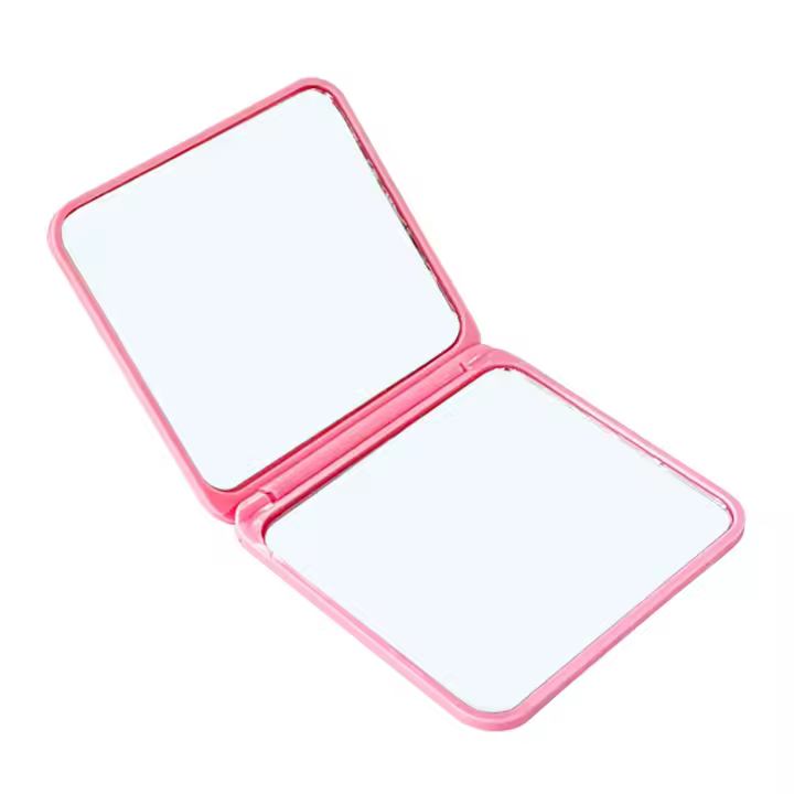 10 piezas, Espejo Pequeño portáthil de doble cara para bolsos de Mujer, Espejo de tocador, Espejo de Princesa plegable simple, mini Espejo portáthil de mano - 1