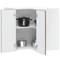 vidaXL Mueble esquinero cocina Lucca madera contrachapada en color Gris sonoma/Gris hormigón/Negro y más | almacenamiento funcional diseño moderno para baño dormitorio sala - details 4