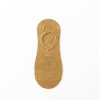 Calcetines Cortos Transpirables Para Mujer Color Sólido Con Banda Estampada Japonesa Y Antideslizante De Silicona Calcetines Invisibles De Algodón - details 14