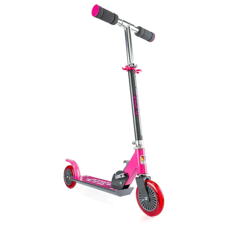 Patinete 2 ruedas plegable rosa. Altura con dos posicones 72-77 cm Soporta 50 kg (Molto 24243) - 1