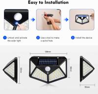 12 Pack Lámparas De Pared Solar Con 3 Modos Sensor De Movimiento Seguridad Impermeables LED 100 Para Jardín Garage Pared Solar Exterior - details 1