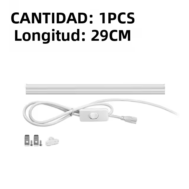 Kit Completo De Bombillas LED T5 2PCS/1PCS Con Cable De Alimentación 1.2m 3.9FT EU/US Y Interruptor Luz Blanca 2835 Para Decoración Del Hogar - 1