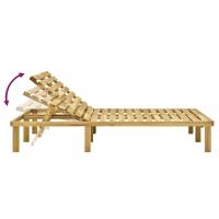 vidaXL Tumbona doble de madera de pino impregnada verde - details 4