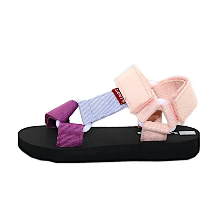 Levi´s Footwear Levi's - Sandalia Unisex Nylon Goma EVA - Negro y Malva - 1