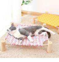 Cama De Verano Para Mascotas Plegable Y Portátil 53x48x13cm Cama De Madera Desmontable Para Perros Gatos Y Teddy Somnoliento En Hamaca Refrescante Para Camping - details 6