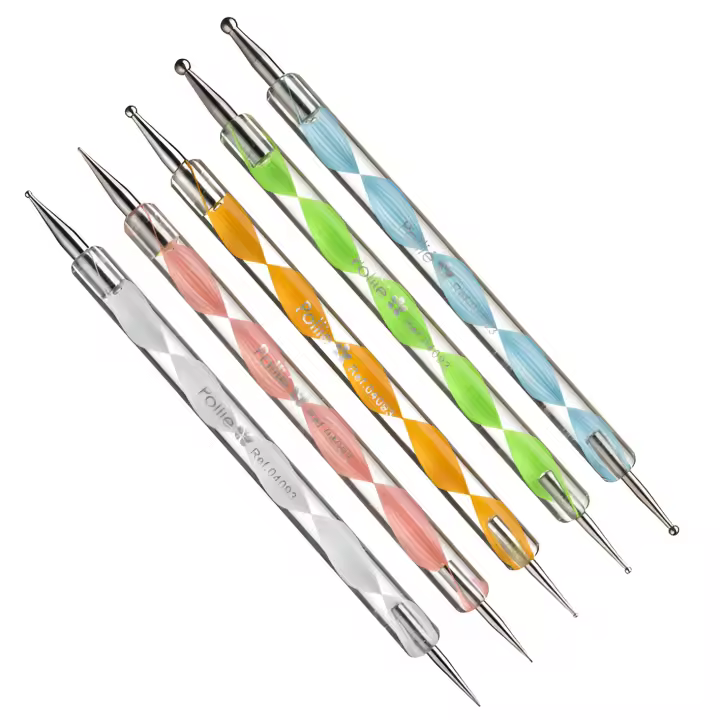 Pollie Punzones Decoración Uñas 5 und. - Set de 5 punzones para decorar uñas - 1