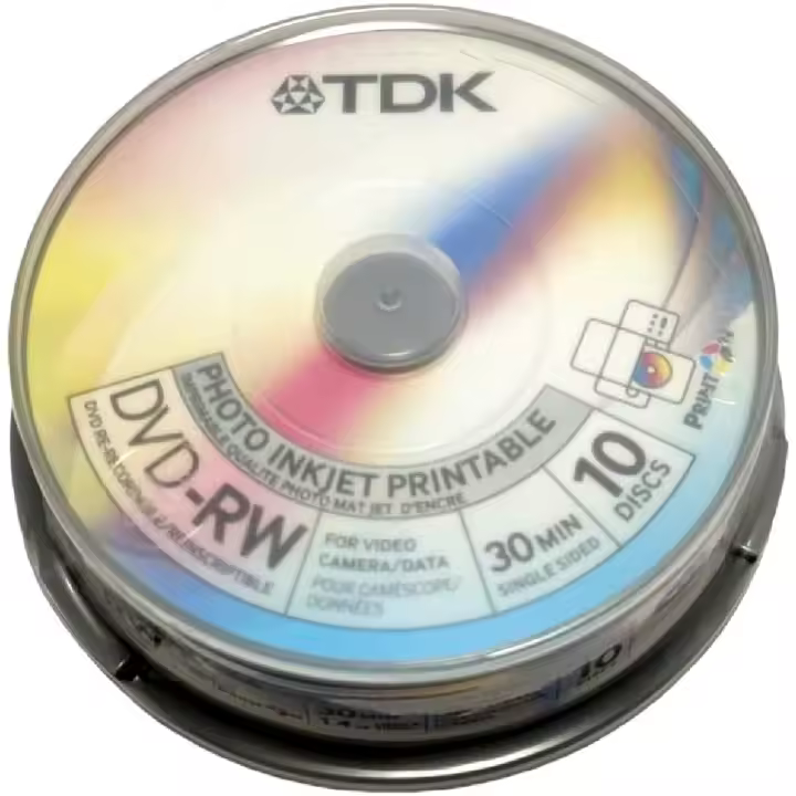 Mini DVD-RW, 8cm, pack 10 unidades, regrabable, video-camaras - 1