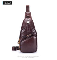 Bolsa De Pecho BULLCAPTAIN De Cuero Genuino Para Hombres Estilo Moda Casual Gran Capacidad Bolsa De Negocios Con Cierre De Cremallera Y Hebilla - details 13