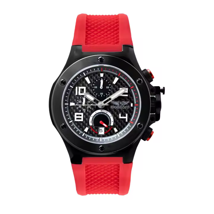 Bobroff Reloj Hombre Analogico Cuarzo con Correa de Caucho BF1002M14 - 1