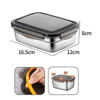 Caja De Alimentos Airtight De Acero Inoxidable 304 Caja De Almuerzo Bento Con Tapa Caja De Guardaño Para Picnic Y Camping - details 7