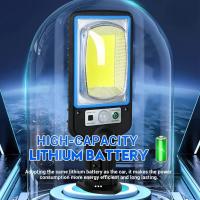 Lámpara Solar Exterior IP65 Con Sensor COB 108 LED Para Jardín Patio Camino 3 Modos De Iluminación Control Remoto Resistente Al Agua - details 3