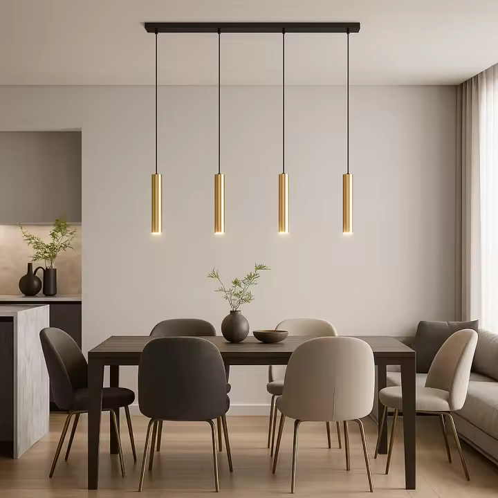 Barcelona LED Lámpara colgante minimalista cuádruple "Bila 4" - GU10 - 1