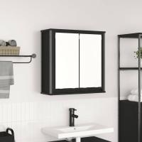 vidaXL Mueble de baño de pared con espejo roble negro 60x21x60 cm - details 0