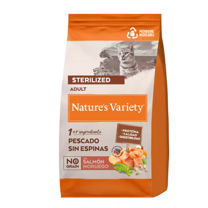 Nature's Variety No Grain Pienso de Salmón Noruego para Gatos Esterilizados - 1