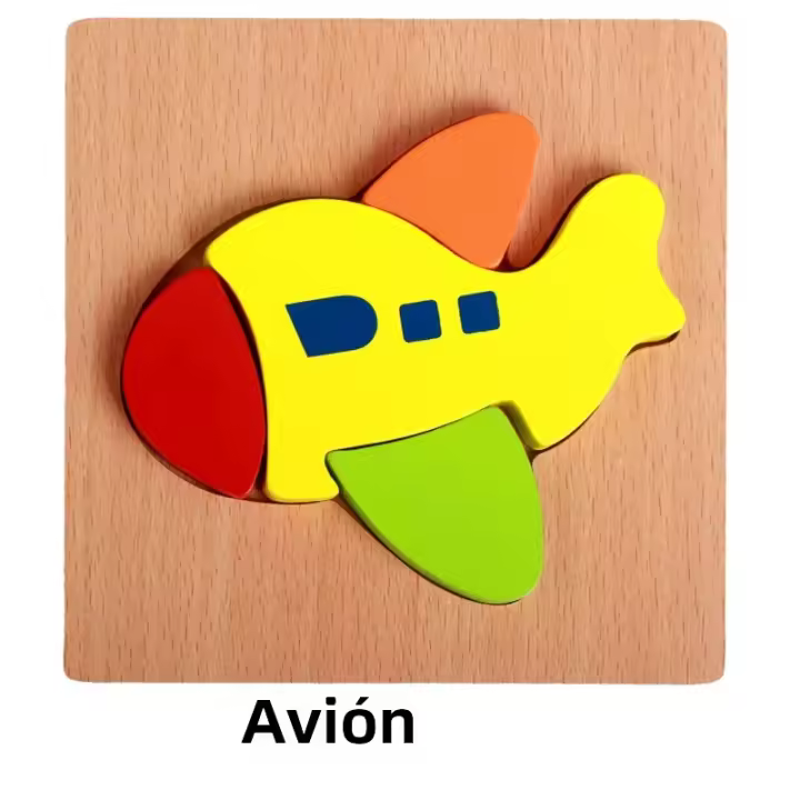 Puzzle De Madera Con Animales Y Vehículos Para Niños Y Niñas Educativo Juego De Colores Brillantes Y Formas Diferentes Regalo Para Niños De 3 a 12 Años - 1