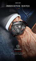 Reloj De Pulsera Masculino FOXBOX Lujo Cuarzo Creativo Gran Dial Cronógrafo Correa De Nylon Deportivo Casual Triángulo Reloj De Fecha - details 4