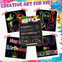 Papel De Arañar Arcoíris Holográfico Mini Tarjetas De Notas Para Arte Y Manualidades Regalo Para Niñas Y Niños Suministros Para Navidad - details 1