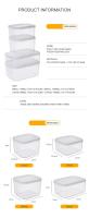 Caja De Almacenamiento De Alimentos Transparente Plástico Contenedor Para Cocina Apta Para Microondas Y Congelador Caja De Alimentos Con Función De Frescura - details 11