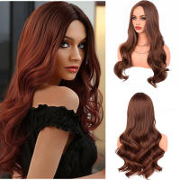 Pelucas Sintéticas Largas Ombre Rubio Platinado 26 Pulgadas Onduladas Para Mujeres Naturalista Middle Part Para Uso Diario Y Fiestas - details 9
