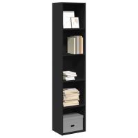 vidaXL Estantería librería madera de ingeniería 40x30x189 cm en color Blanco/Roble Sonoma/Marrón roble y más | almacenamiento funcional diseño moderno para baño dormitorio sala - details 6