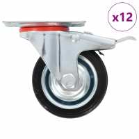 vidaXL Ruedas Giratorias con Frenos Dobles con Diámetro de 75mm Materiales Cantidad 4 unidades,  8 unidades,  12 unidades y mas - details 0