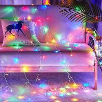 Luces De Cadena LED Impermeables Para Decoración De Jardín Dormitorio Fiesta Navidad 10/20/40/80 LED Batería Incluida Luz De Navidad Color Calido Y RGB - details 1