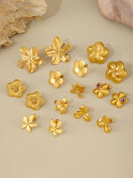 Pendientes de Maple inoxidable de la Flor del Pivot priionero para las mujeres de Oro de Plata con inclusiones de color Multi Zircon Pendientes de las mujeres Cute Girls Ear Cuff - details 8