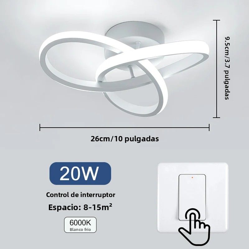 Lámpara De Techo LED Moderna En Tres Colores Instalación En Superficie 220V Para Dormitorio Comedor Estilo Contemporáneo