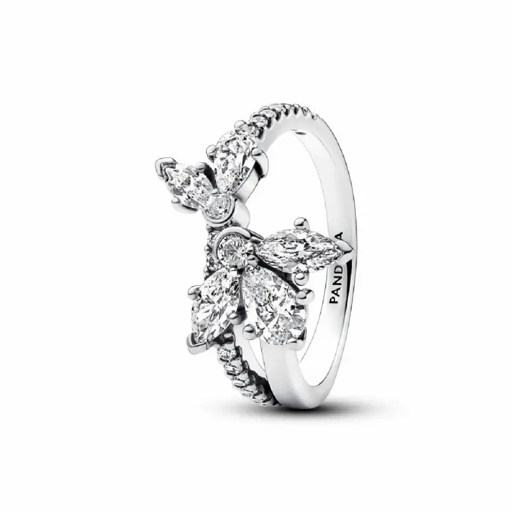 Anillo Pandora Racimo de Herbario Asimétrico Brillante - 1