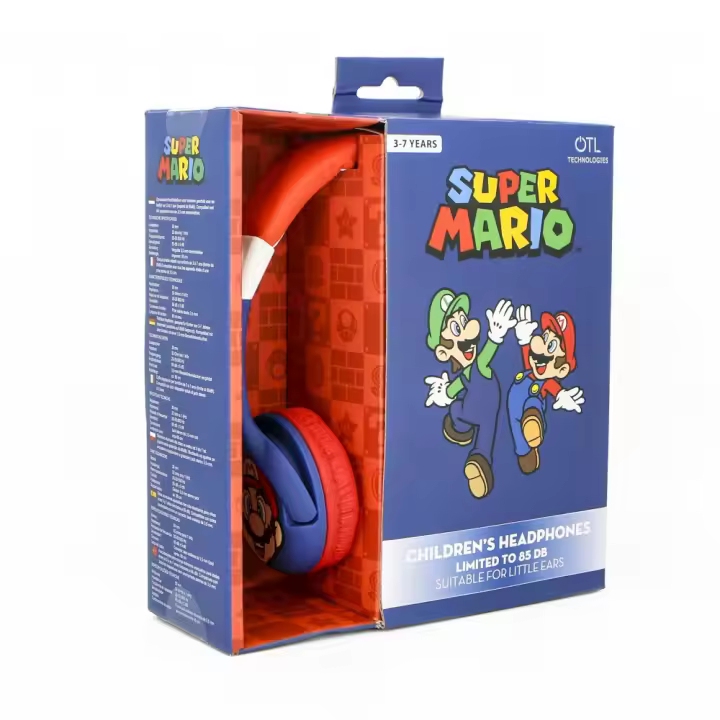 AURICULARES INFANTILES SUPER MARIO CON VOLUMEN LIMITADO PARA NIÑOS DE 3 A 7 AÑOS - 1