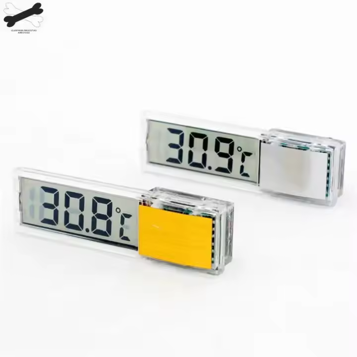 Termómetro De Acuario Digital Electrónico Plástico Y Metal 3D Medidor De Temperatura Para Tanque De Peces Dorado Plateado Nuevo Llegada - 1