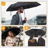 Paraguas Plegable, Paraguas Automático Resistente al Viento y Compacto con 10 Varillas, Apertura y Cierre Automáticos Con un Botón, Paraguas de Viaje Portátil para Hombres y Mujeres - details 5