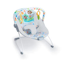 Bright Starts Hamaca Safari Fun con Vibración y Arco de Juguetes - Asiento Hinchable para Bebé de 0 a 6 Meses - details 0