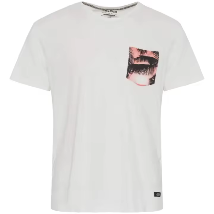 Camiseta de Manga Corta Blend  para hombre en color blanco - 1
