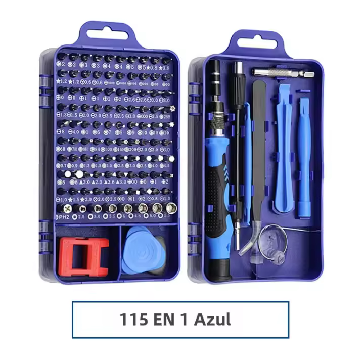 Juego De Destornilladores De Precisión 115 En 1 Multifuncional Mini Herramientas Para Reparación De Computadoras Laptops Celulares PC MacBook - 1