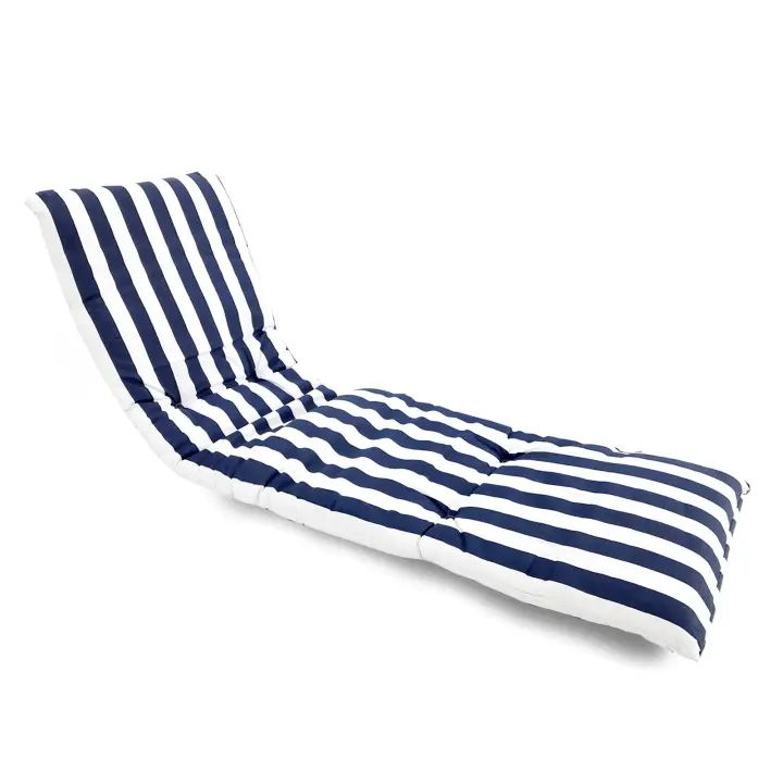 REINO MANSIDI Cojín Tumbona 180x55x8cm Diseños Variados Raya Azul - 1