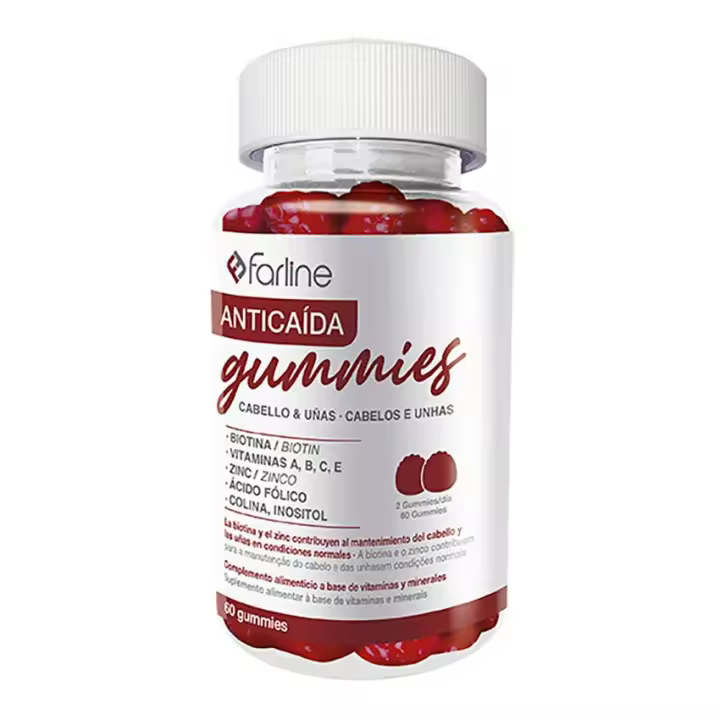 Farline Gummies Anticaida 60u Fortalece el Cabello - 1