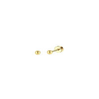 2Pcs Aretes Planos Dorados Para Mujer Aretes De Agujero Pequeños Con Cierre De Tornillo Hipoalergénicos Estilo Huggie - details 9