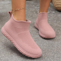 Zapatos De Agua Para Mujer En Color Sólido PVC Cuatro Estaciones Botas De Lluvia Casuales Planas Bajo Cabeza Redonda Para Exterior - details 3