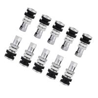 Kit De Valvulas De Neumáticos Para Coche Moto Y Camión 10pcs Con Cierre Antipolvo Acero Metálico Corto Estilo Tubo Sin Goma - details 2