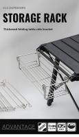 Estante De Aluminio Plegable Para Mesa De Camping Con Almacenamiento Y Red Mesh Colgante Expansión IGT Soporte Para Mesa Exterior - details 7