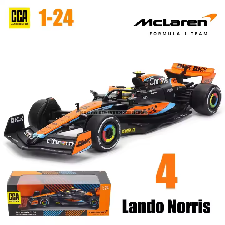 McLaren F1 Team 2023 MCL60 Modelo De Coche De Aleación CCA 1:24 Lando Norris 81# Oscar Piastri Juguete De Colección Para Niños Y Adultos - 1