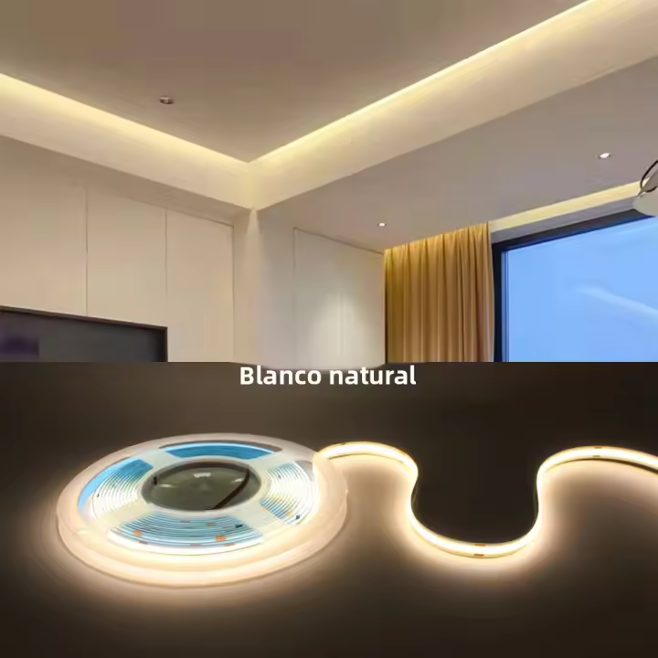 Tiras LED COB FLEXIBLES 12V 2M 3M 5M Alta Densidad Diodo Tape Luz 3000K 6000K Dimmable Lineal Decoración De Hogar - 1
