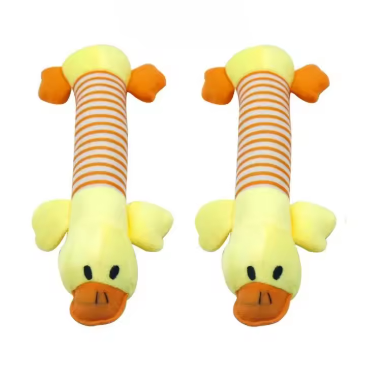 Juguete De Molar Para Perros Suave Y Duradero Adecuado Para Todas Las Razones De Perros Peluche Con Sonido Squeak Forma De Elefante Pato Y Vaca Juguetes Para Mascotas - 1