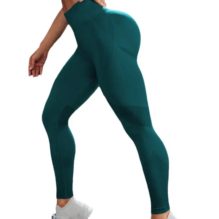 Pantalones De Yoga Para Mujer Leggings De Gimnasia Deportiva De Cintura Alta Elásticos Y Estirables Para Ejercicio Y Fitness Activewear - 1