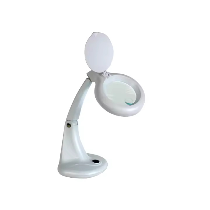 Lámpara de Escritorio Velleman con Lupa 3 y 12 Dioptrías - 12W - Color Blanco - 1