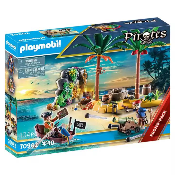 Playmobil Isla del Tesoro Pirata con Esqueleto, 70962 - 1