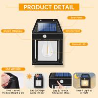 Lámpara Solar Fuerte Para Exterior Farol De Calle Solar Iluminación Exterior Impermeable LED Decoración Externa Luz De Jardín - details 2